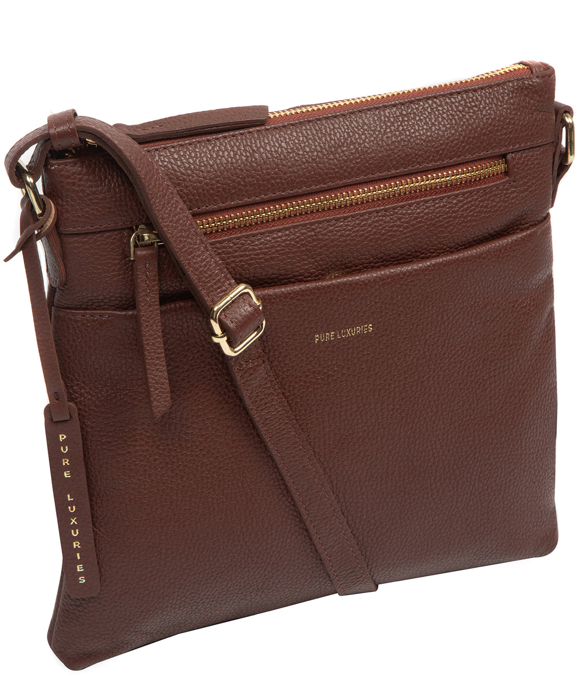 'Lucero' Rich Chestnut Leather Cross Body Bag