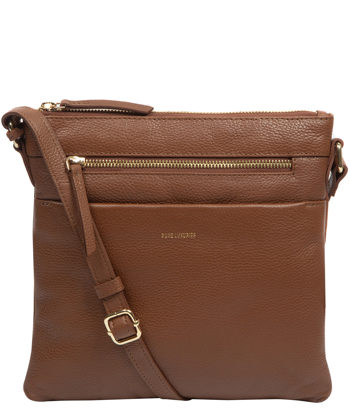 'Lucero' Tan Leather Cross Body Bag