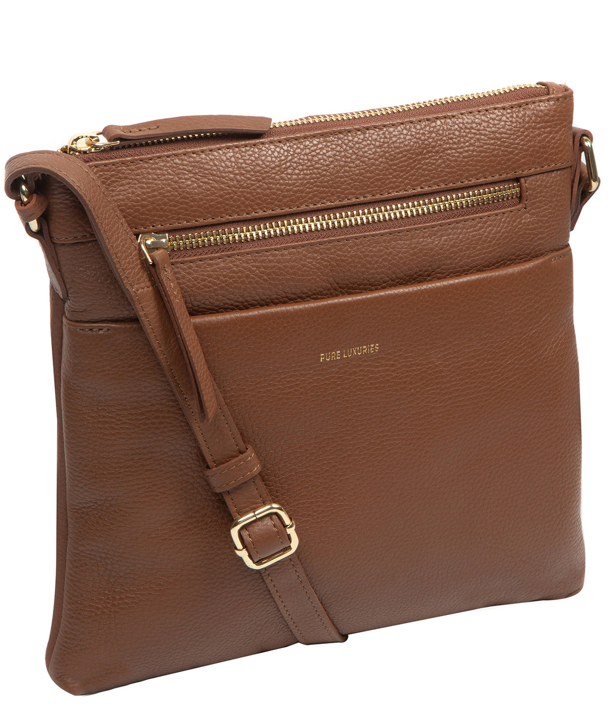 'Lucero' Tan Leather Cross Body Bag