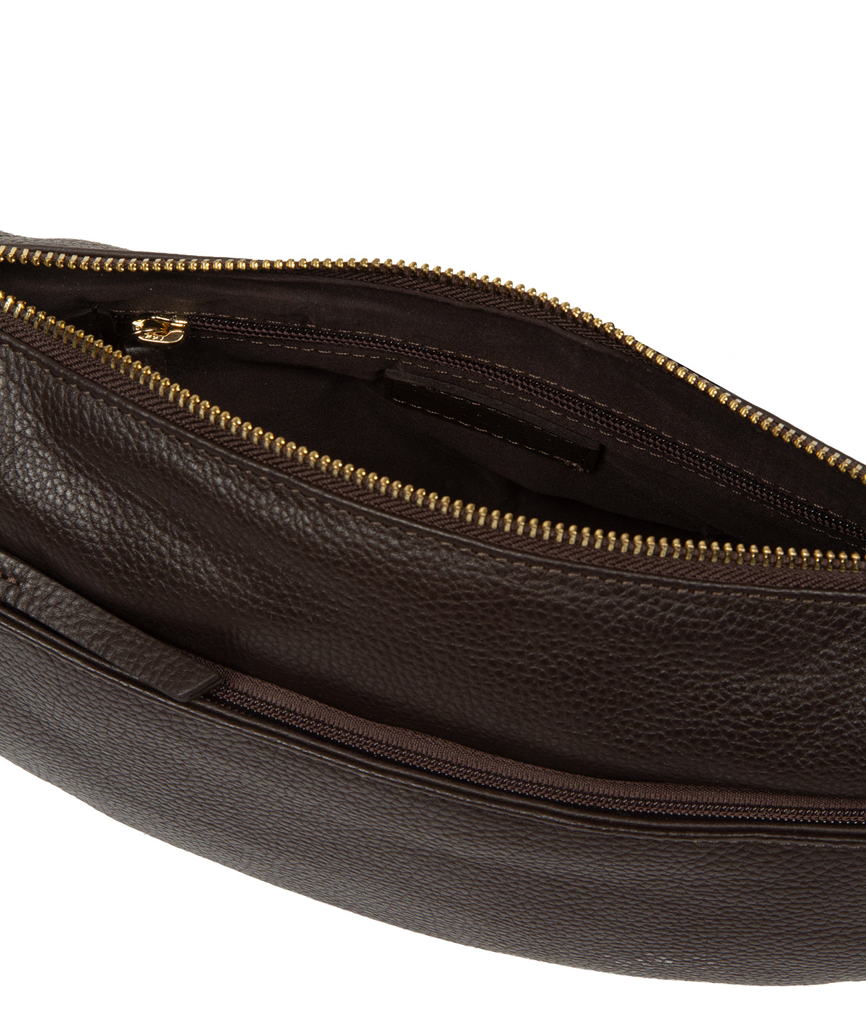 'Aubrey' Espresso Leather Cross Body Bag