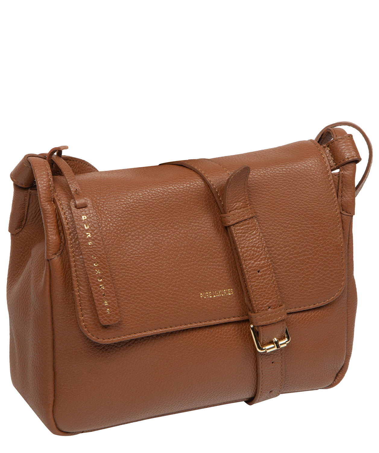 'Callie' Tan Leather Cross Body Bag