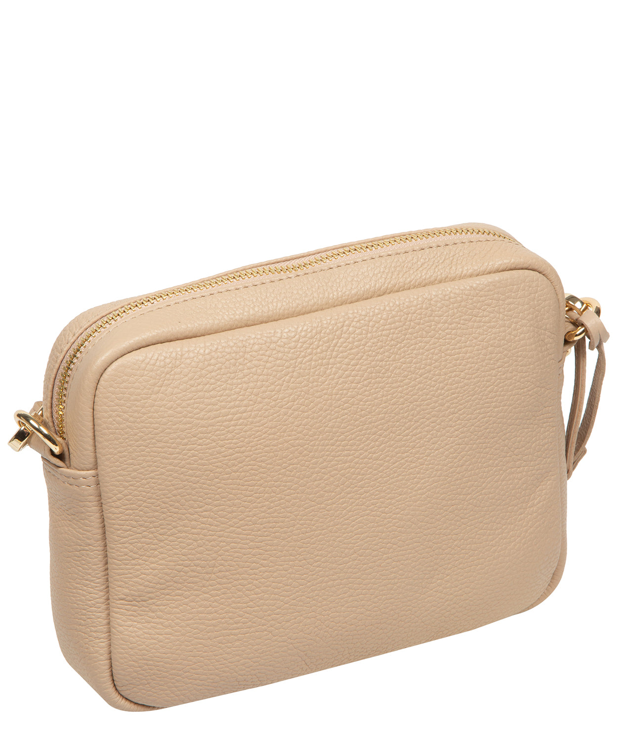 'Remi' Latte Leather Cross Body Bag