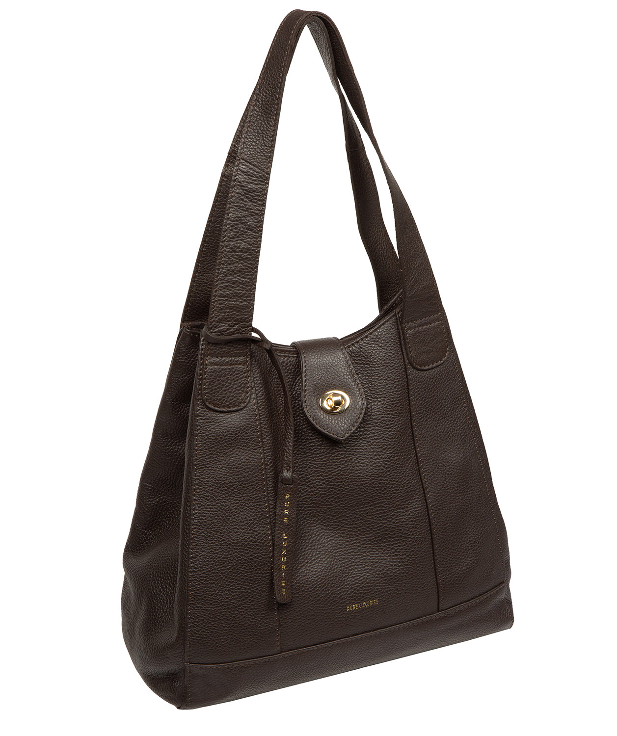 'Nicole' Espresso Leather Handbag