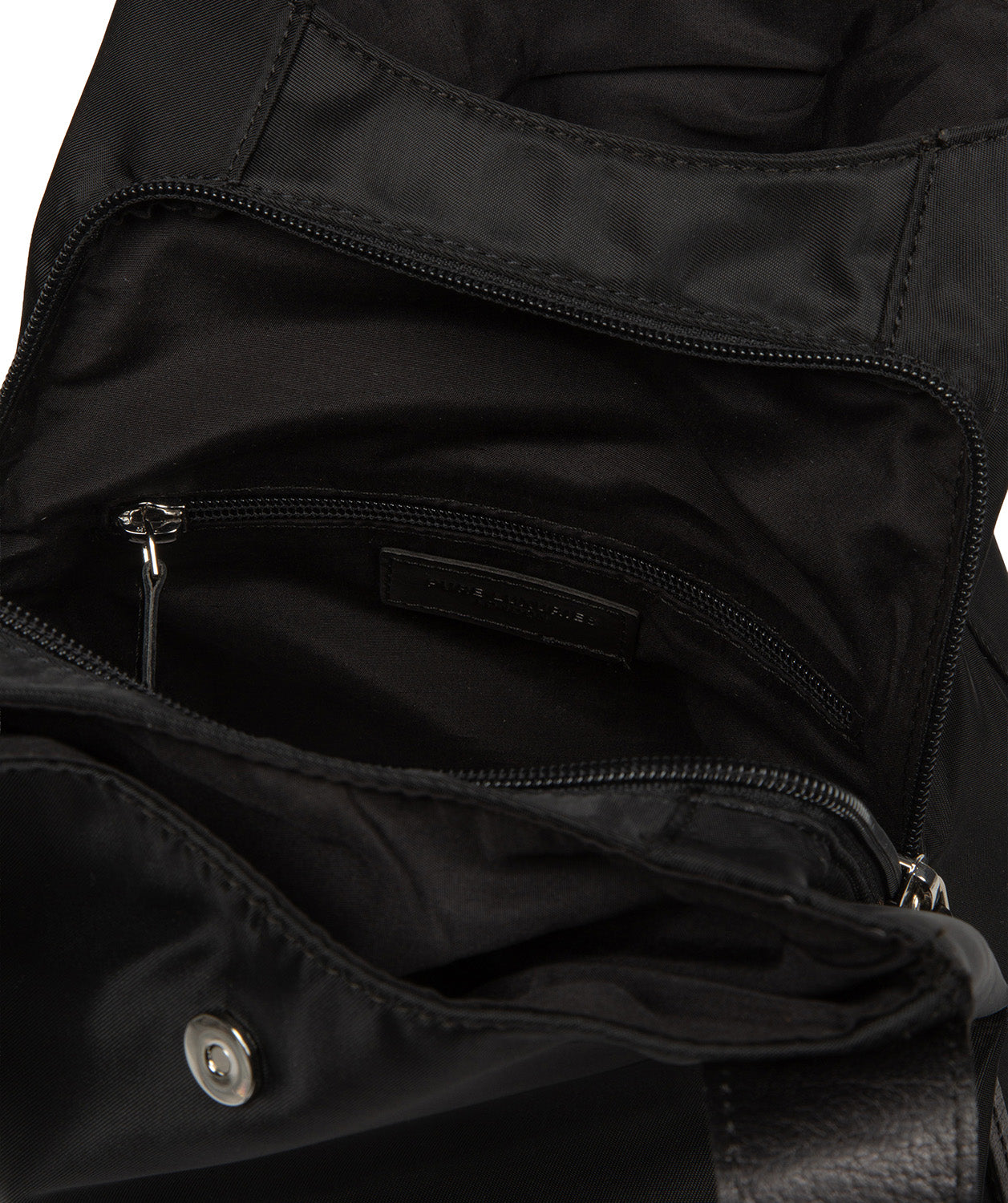 'Antoinette' Black Canvas & Leather Handbag
