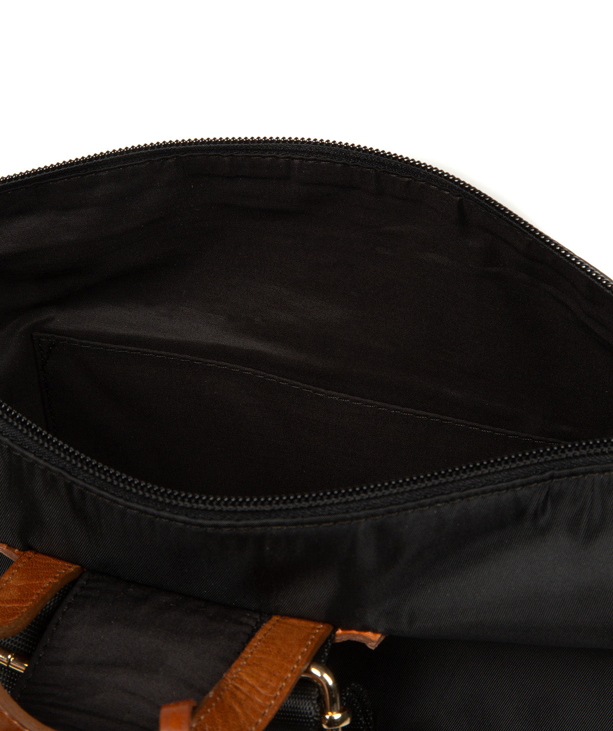 'Louison' Black & Cognac Canvas & Leather Backpack