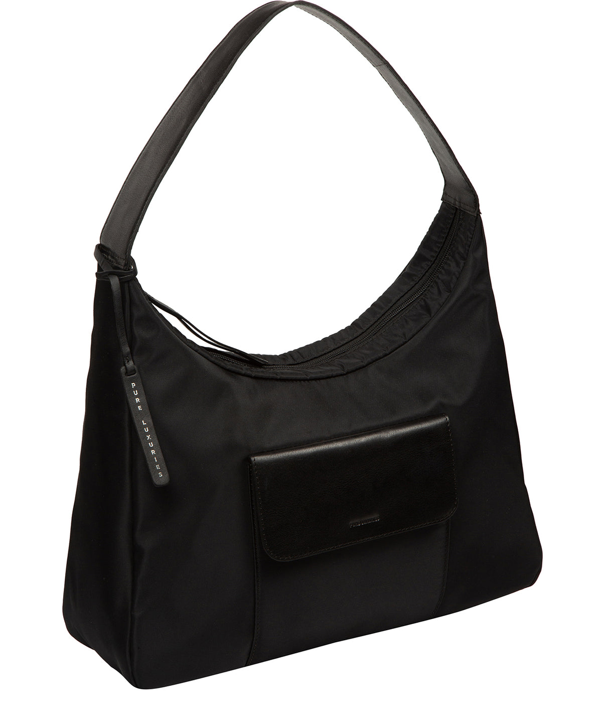 Interior slip pocket and zipped pocket detail