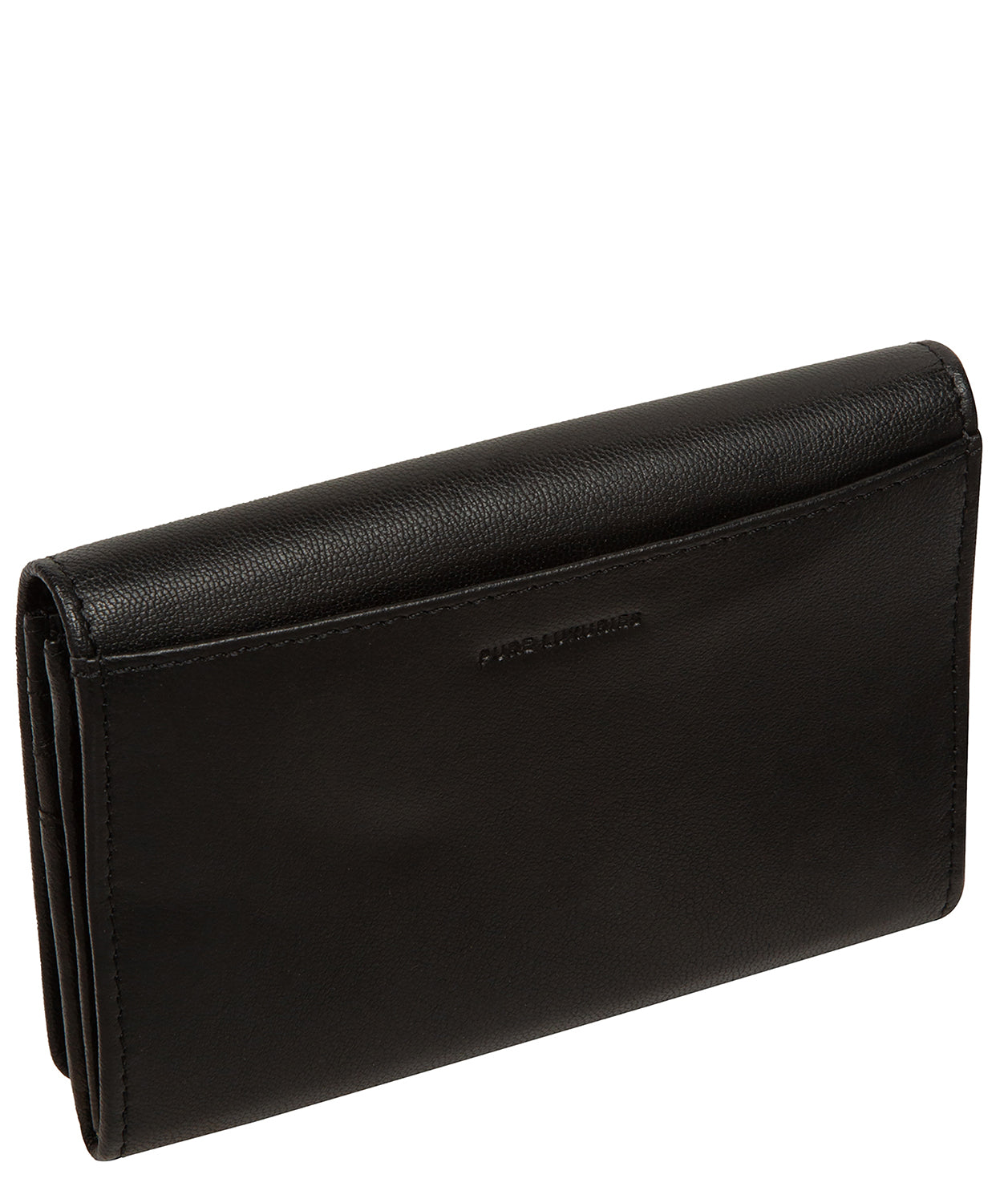 'Amber' Black Leather Purse