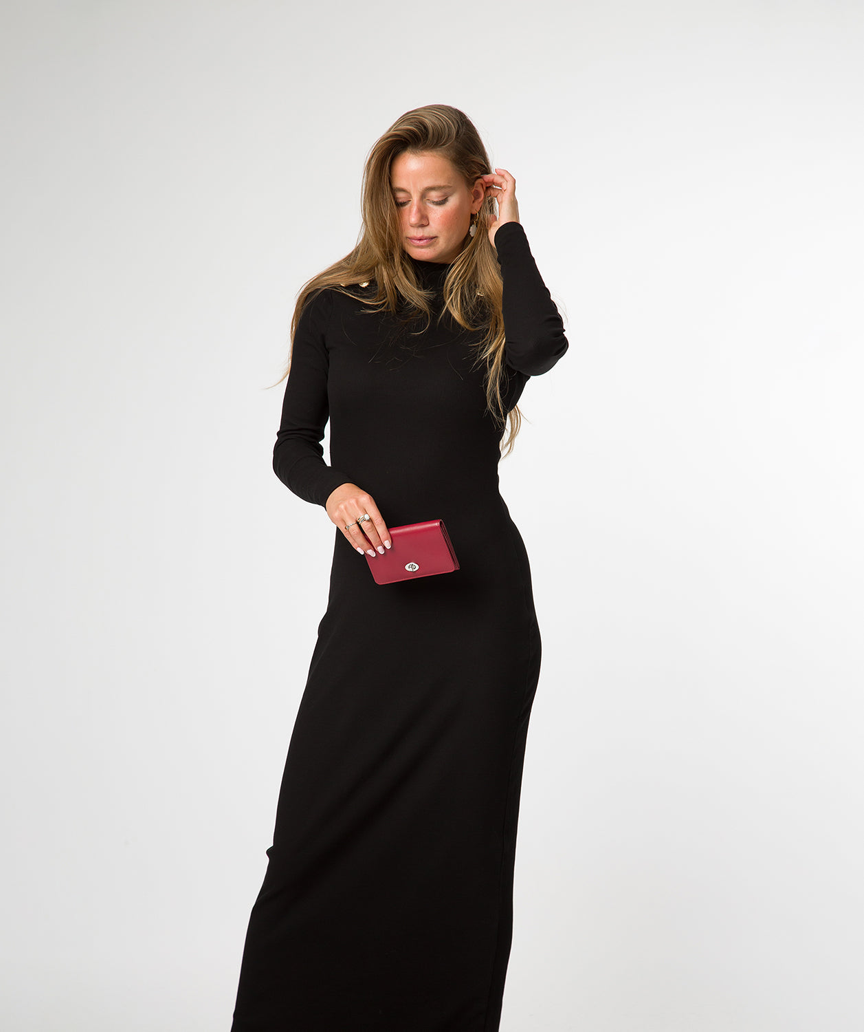 'Amber' Red Leather Purse