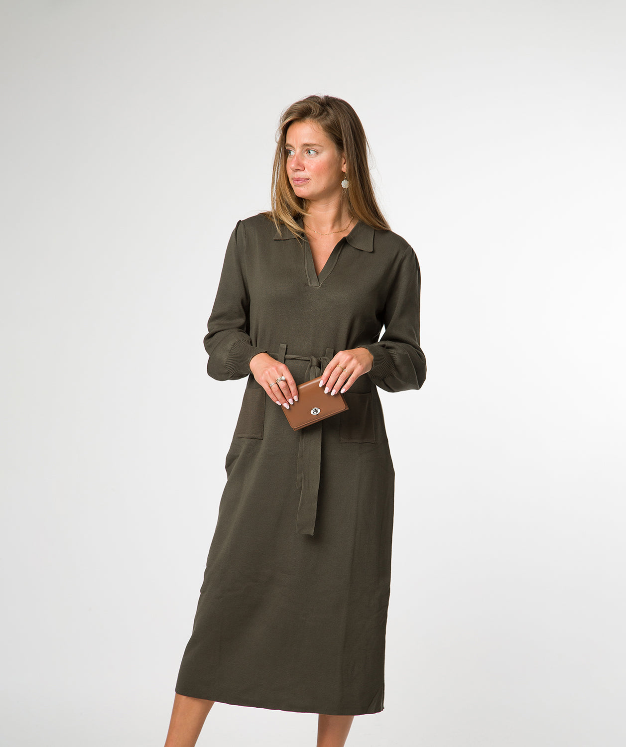 'Amber' Tan Leather Purse