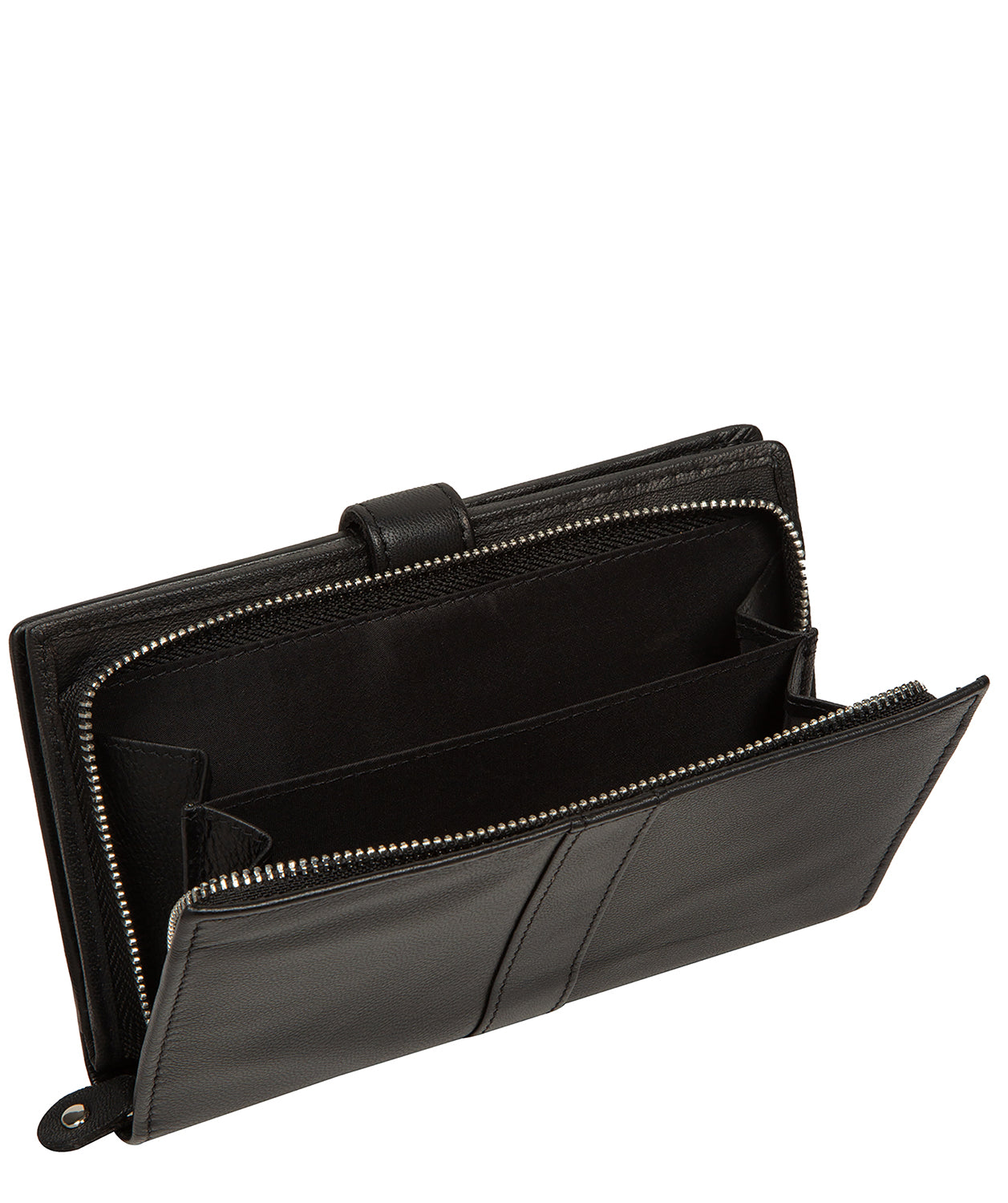 'Jade' Black Leather Purse