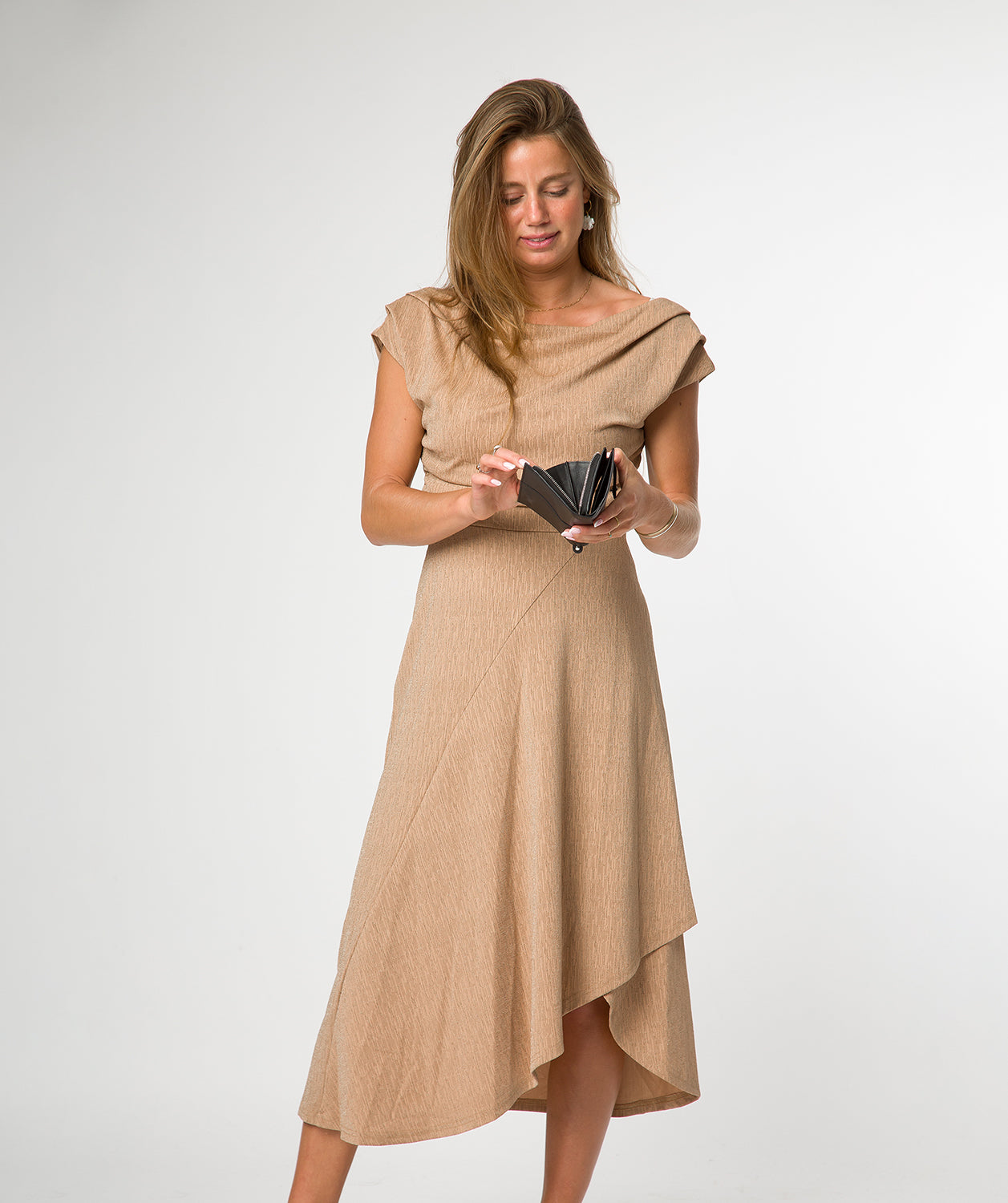 'Jade' Black Leather Purse