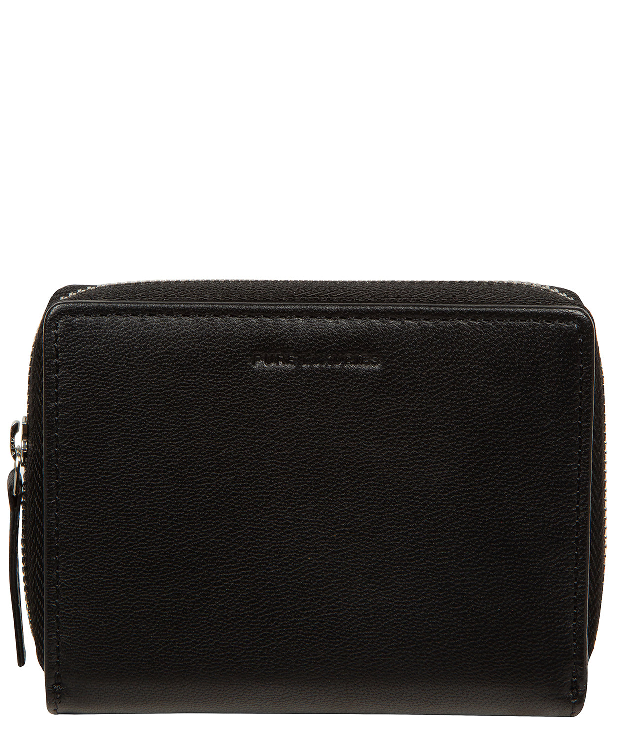 'Leah' Black Leather Purse