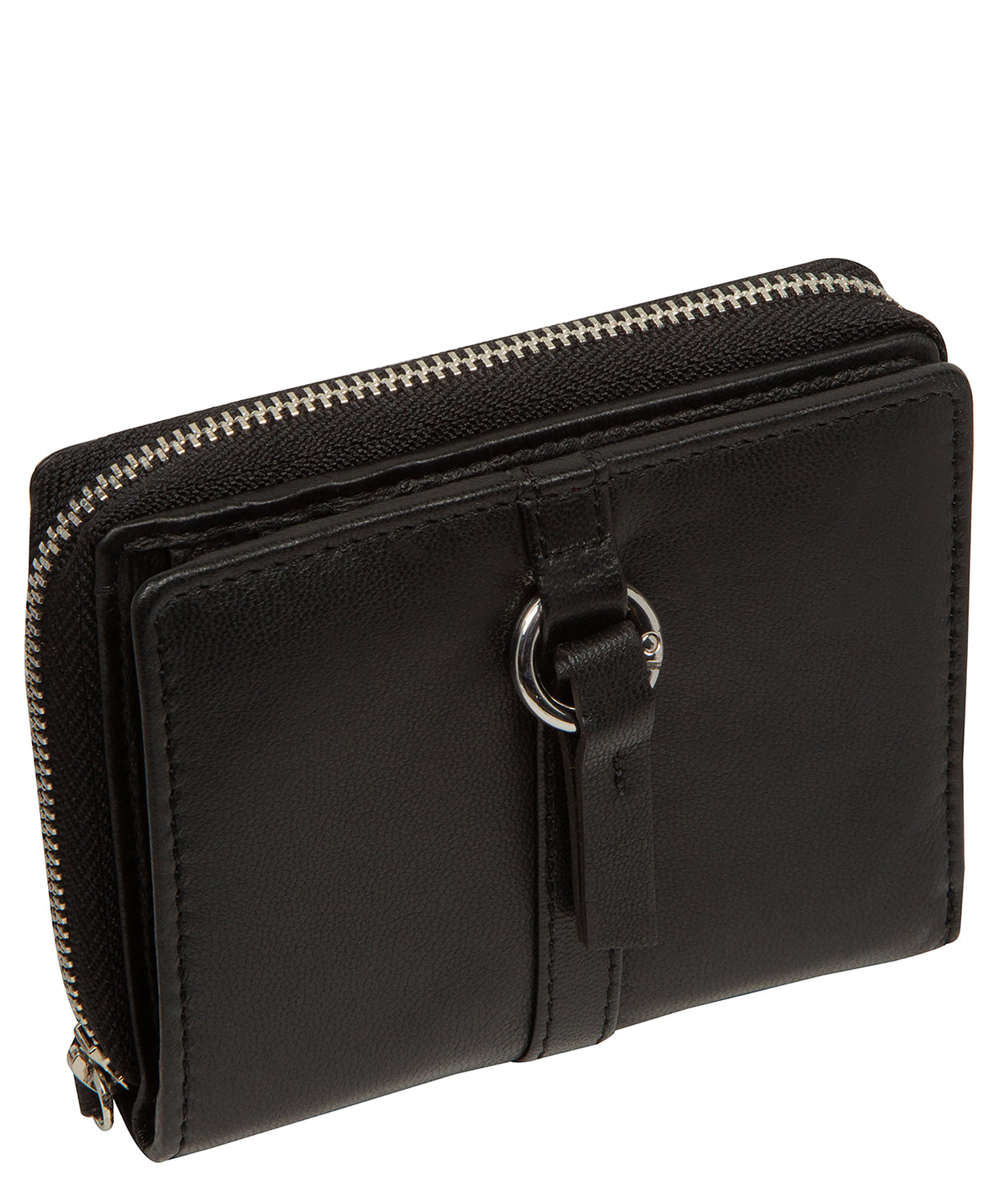 'Lena' Black Leather Purse