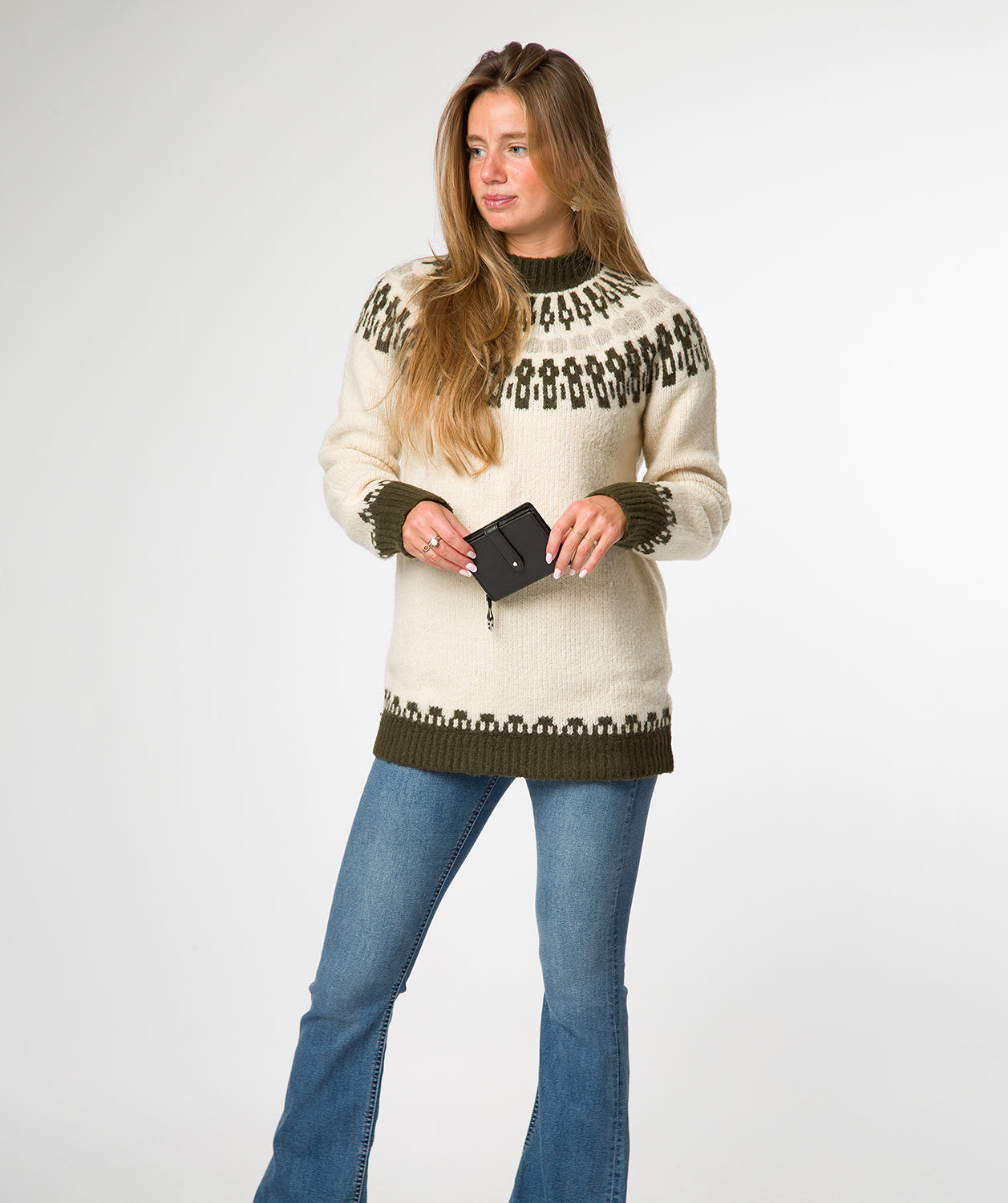 'Louise' Black Leather Purse