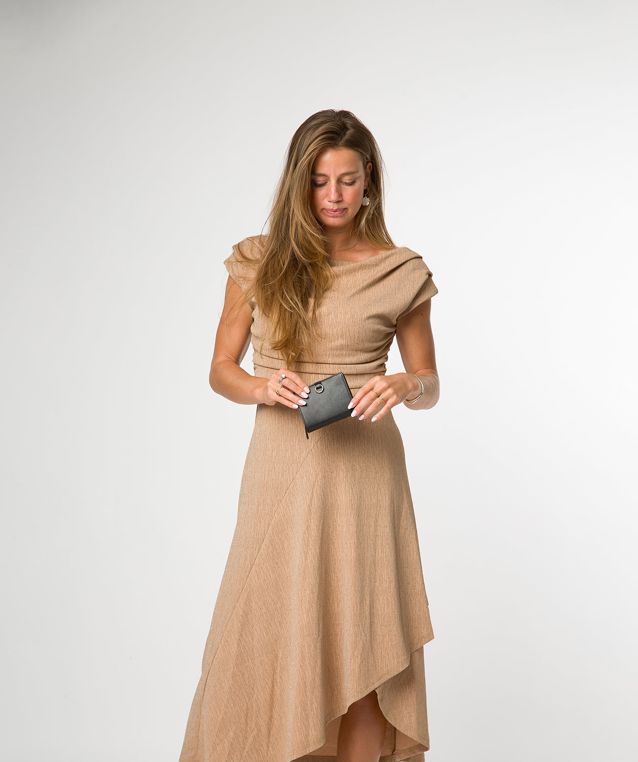 'Lucy' Black Leather Purse