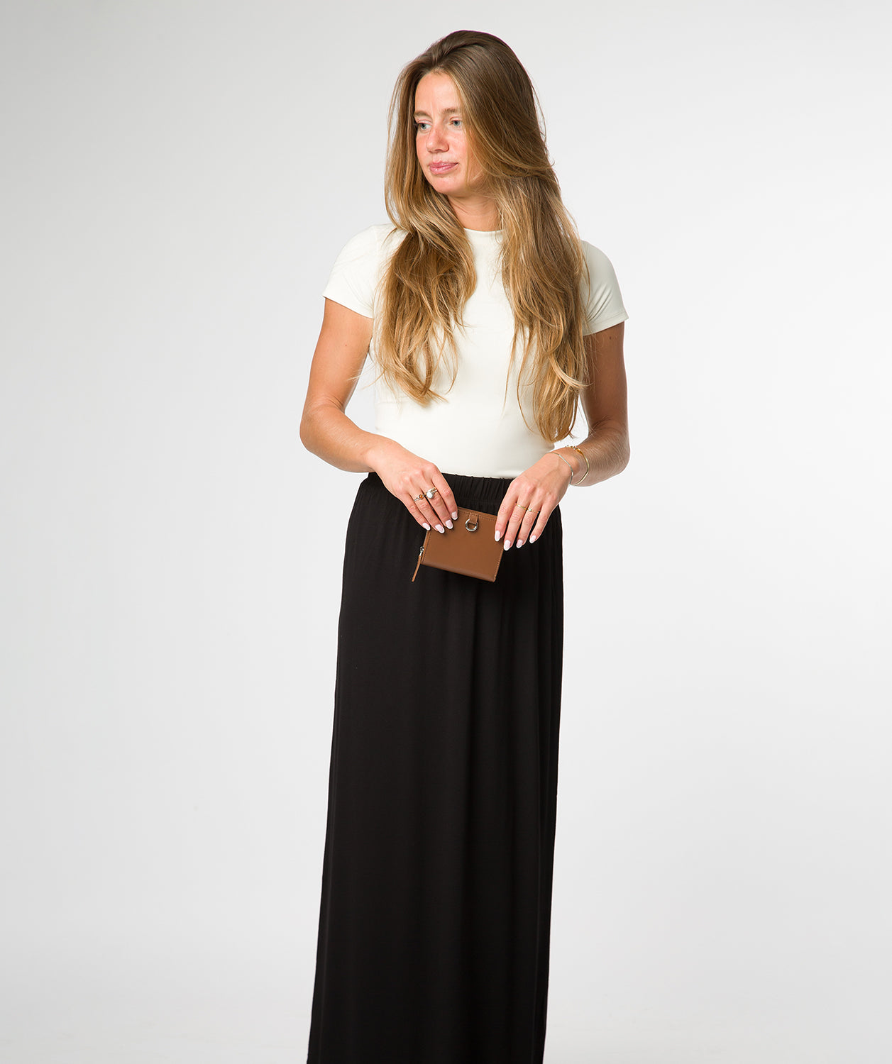 'Lucy' Tan Leather Purse