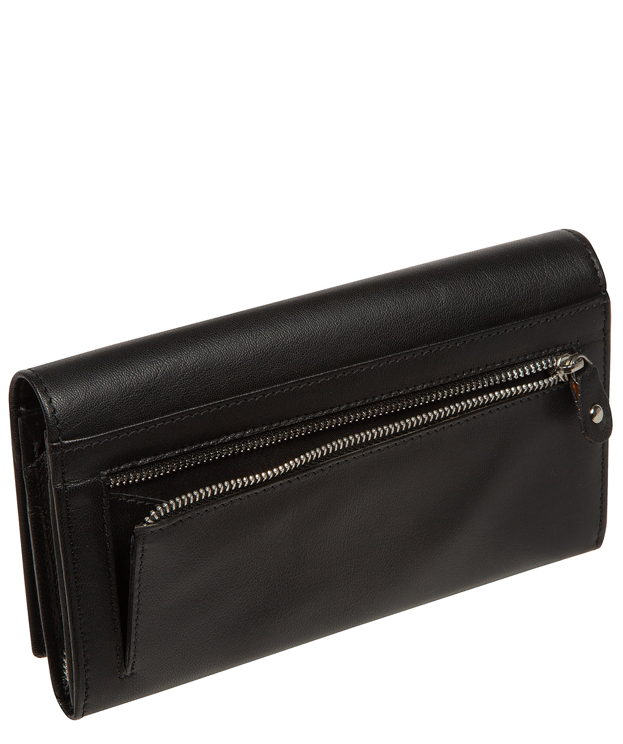 'Mia' Black Leather Purse