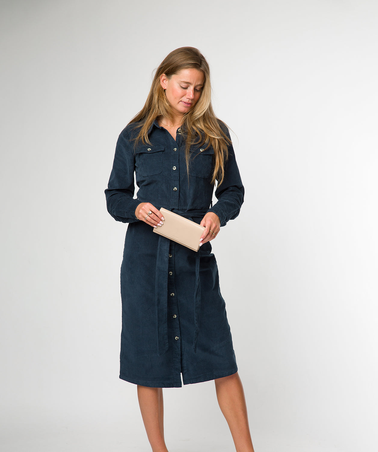 'Mia' Latte Leather Purse