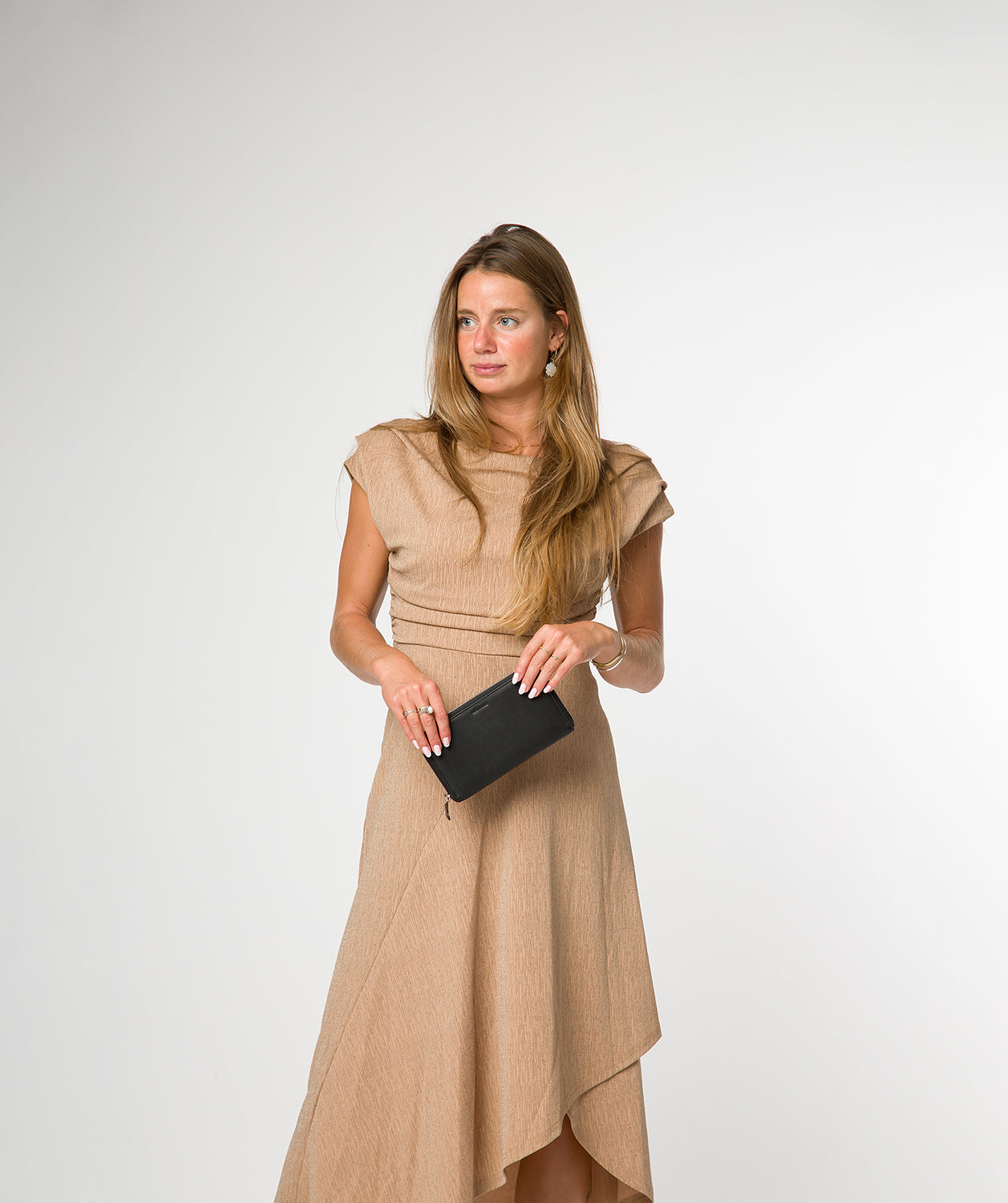 'Roxy' Black Leather Purse