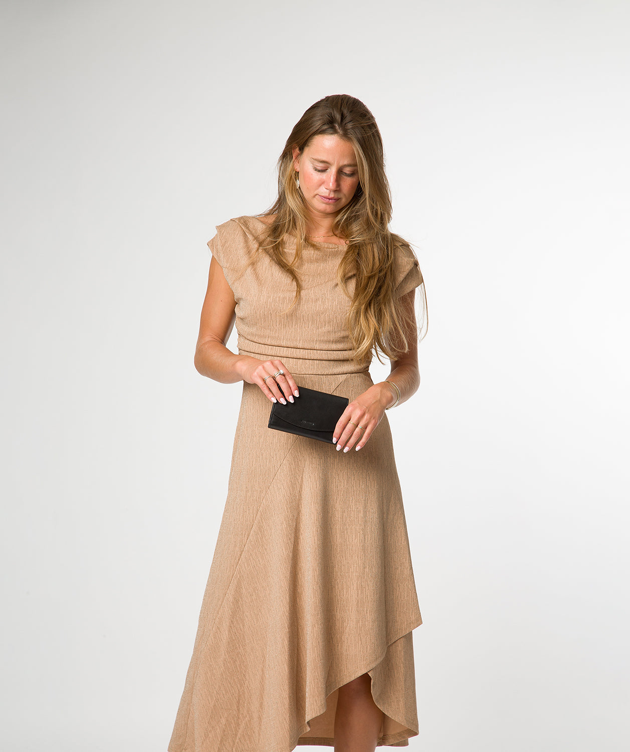 'Sarah' Black Leather Purse