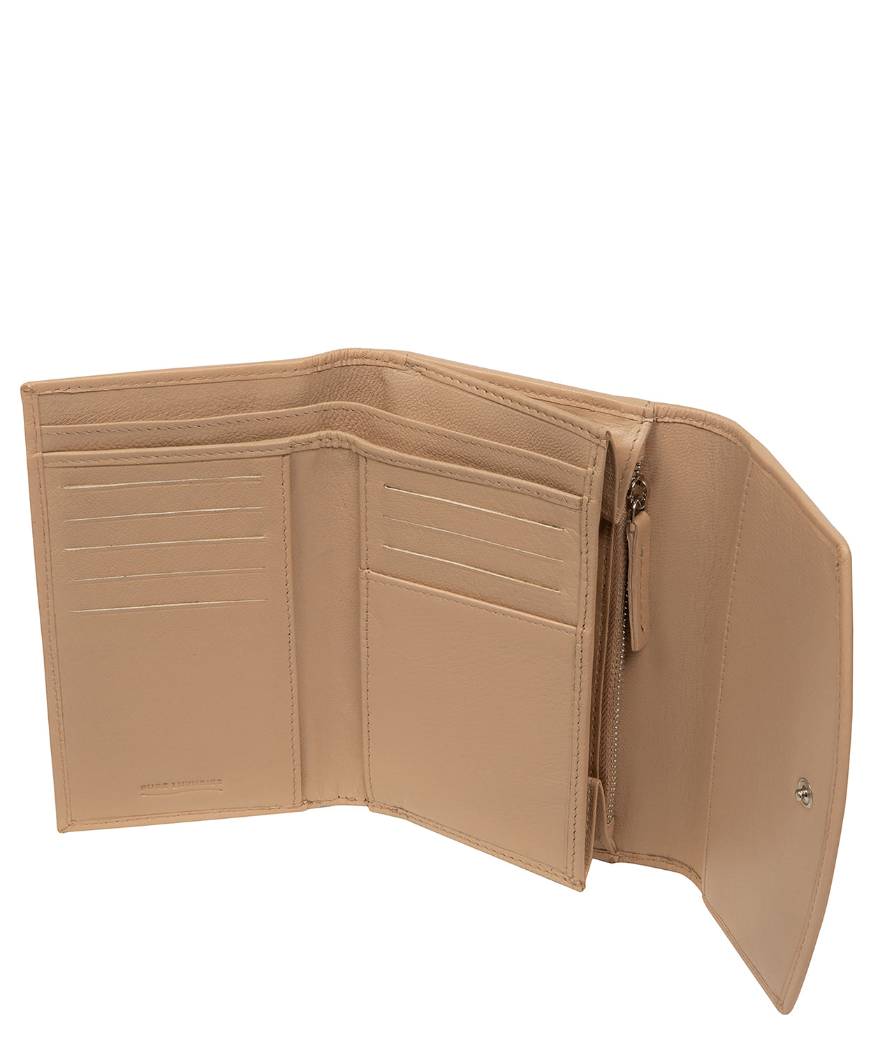 'Sarah' Latte Leather Purse