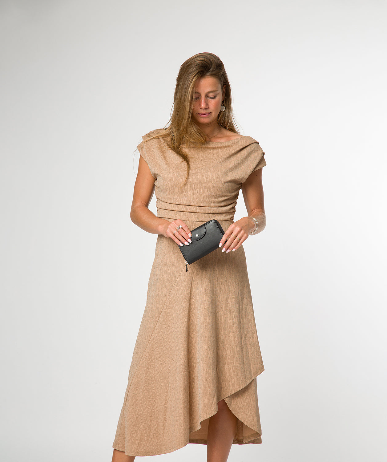 'Tara' Black Leather Purse