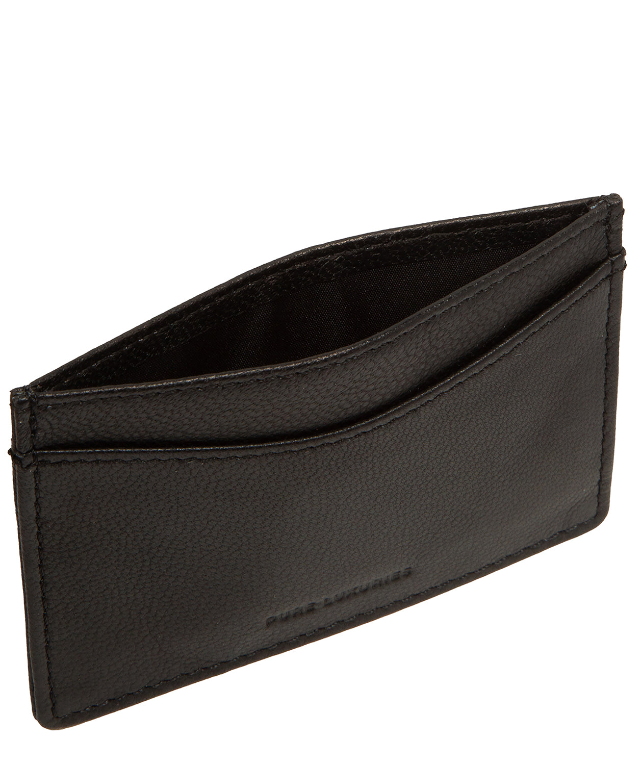 'Anna' Black Leather Card Holder