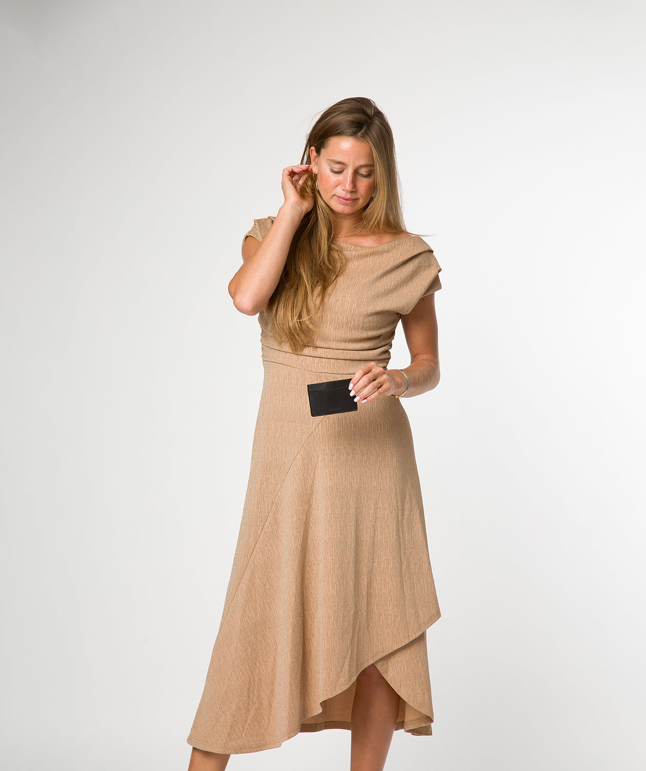 'Anna' Black Leather Card Holder