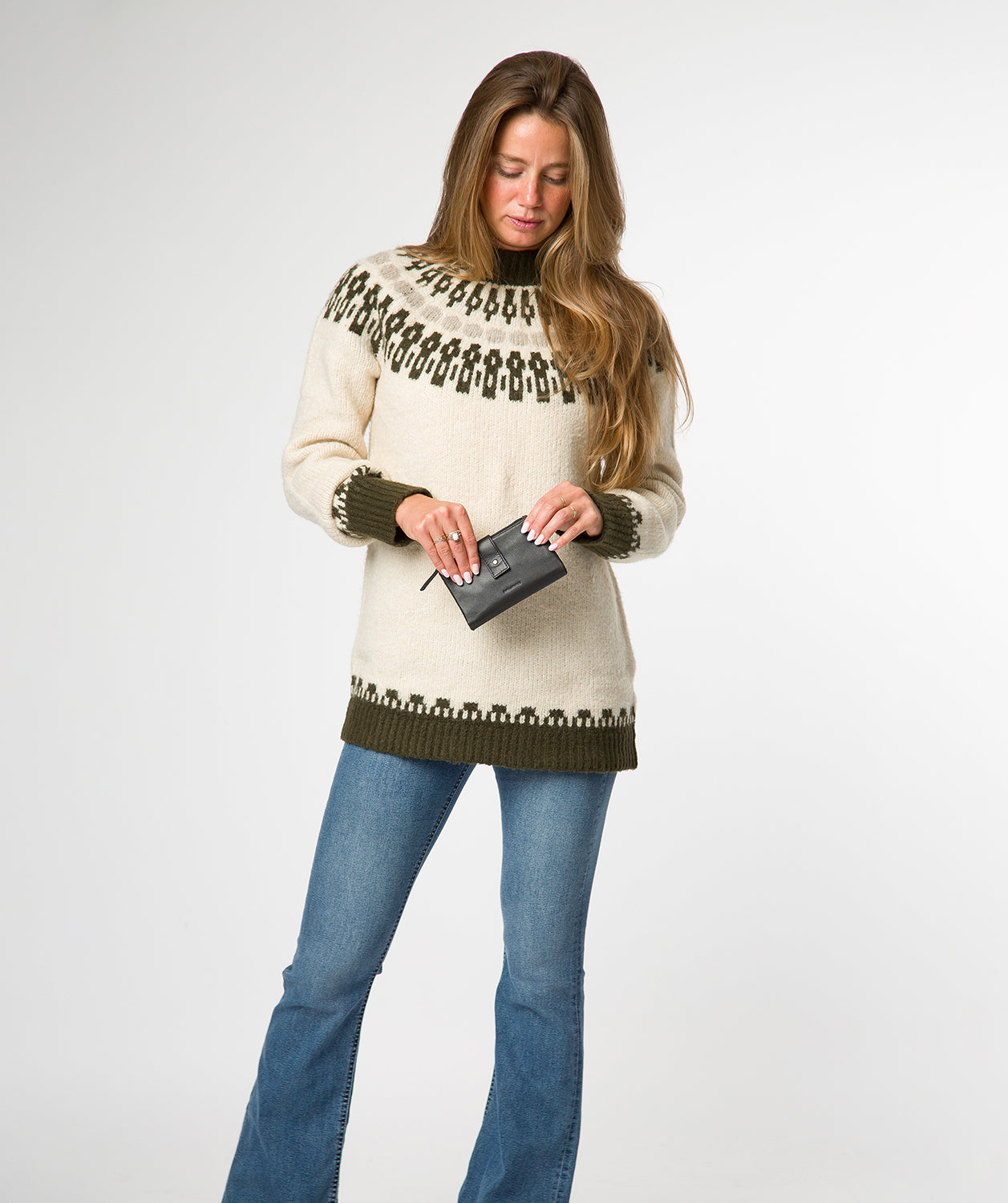 'Zaraia' Black Leather Purse