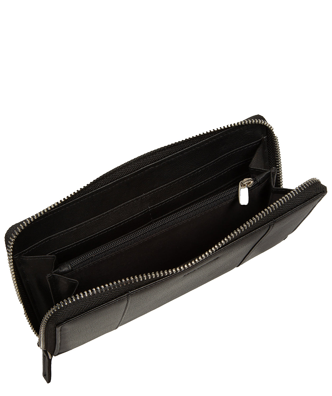 'April' Black Leather Purse
