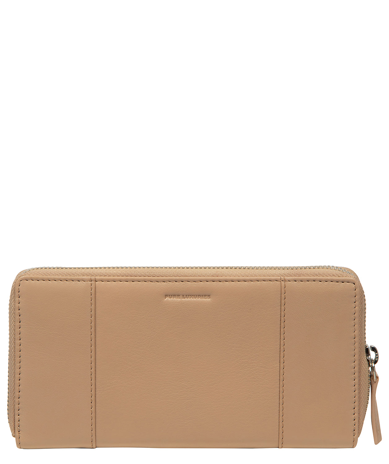 'April' Latte Leather Purse