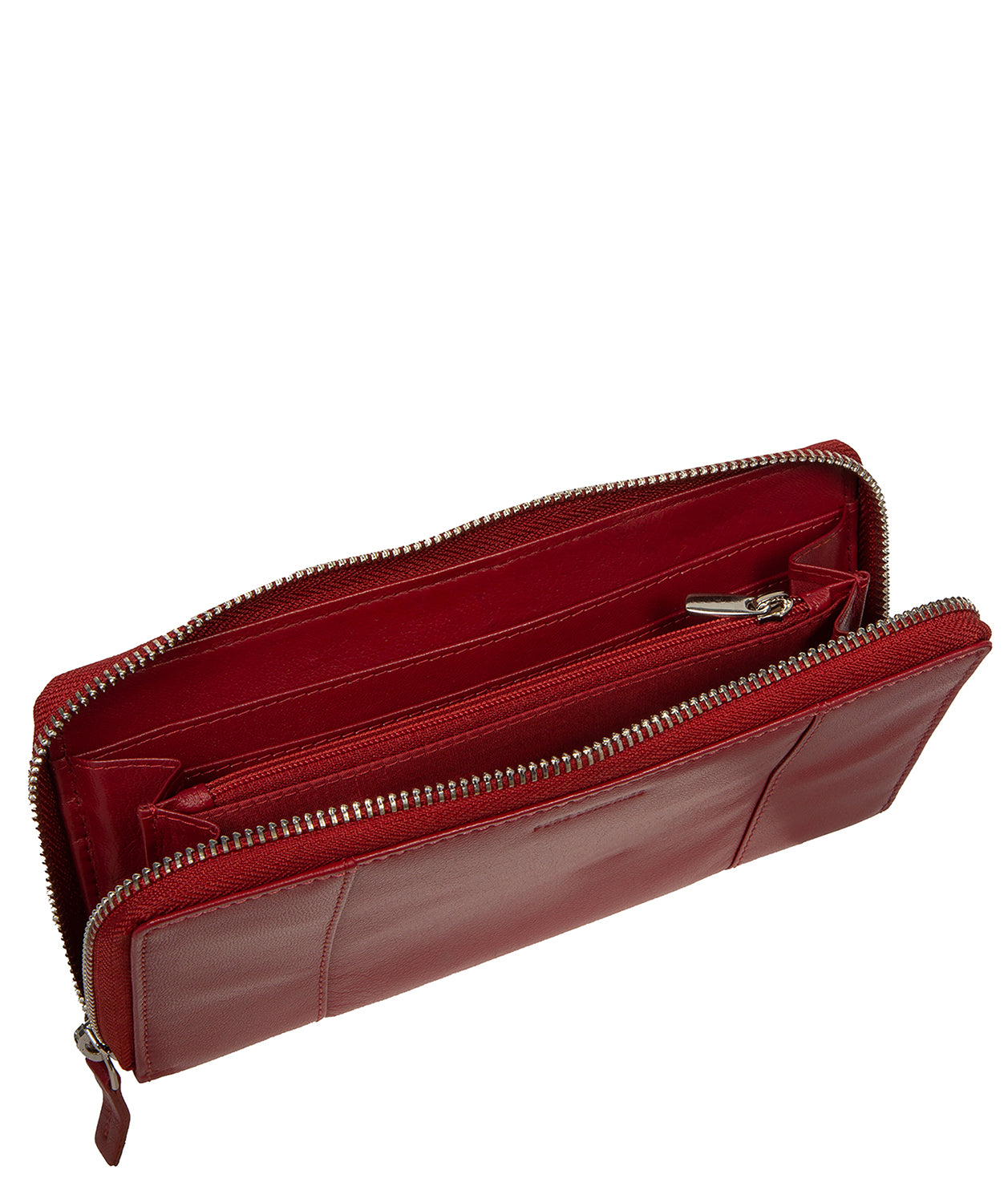 'April' Red Leather Purse