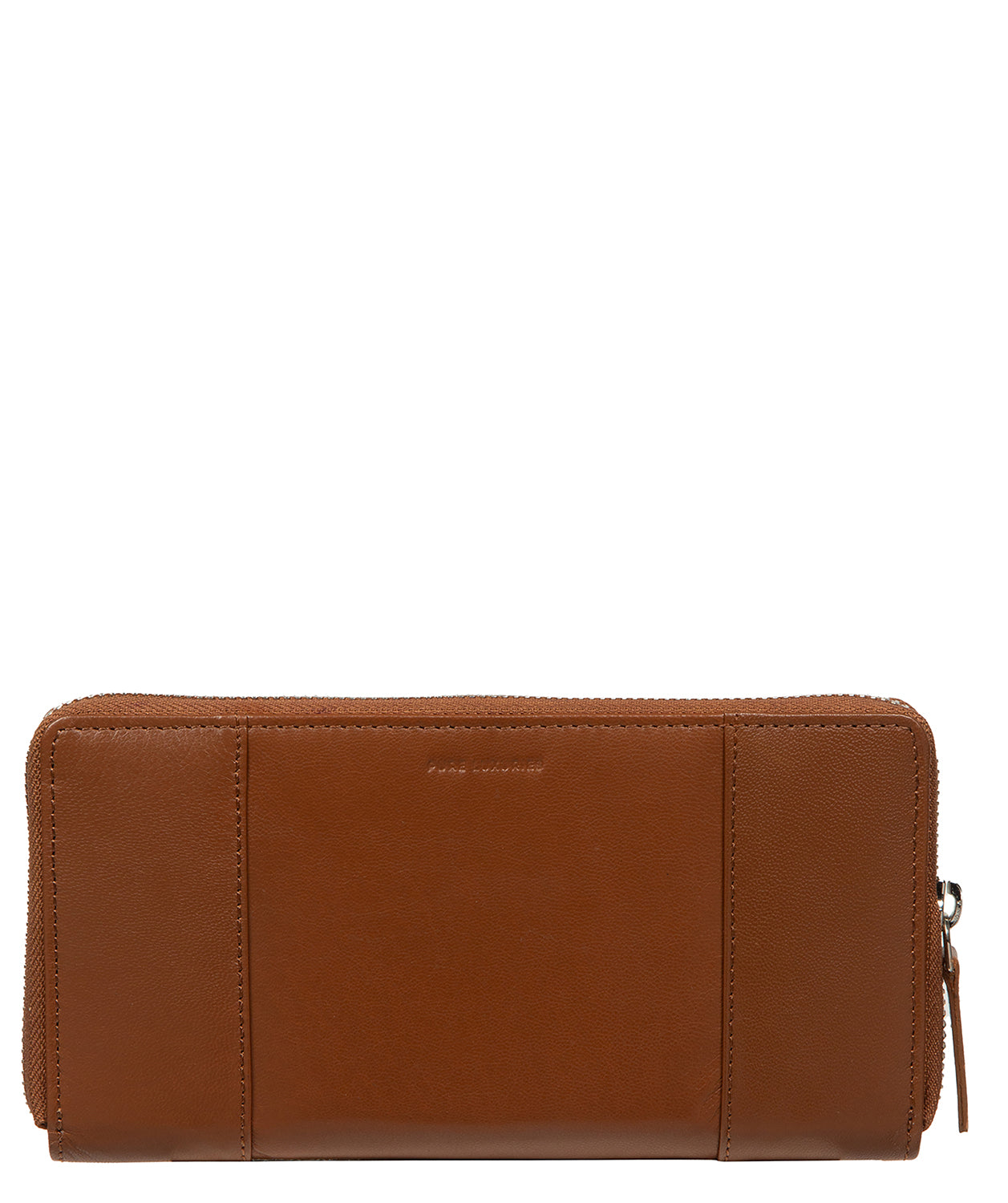 'April' Tan Leather Purse