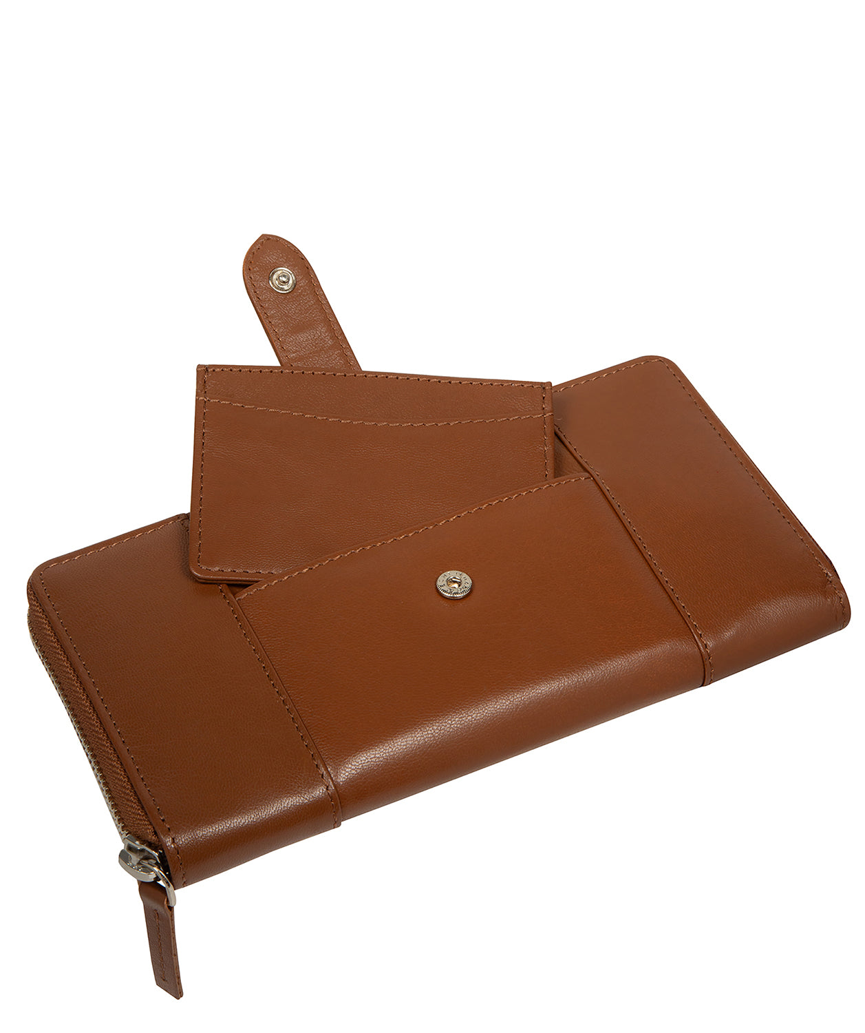 'April' Tan Leather Purse
