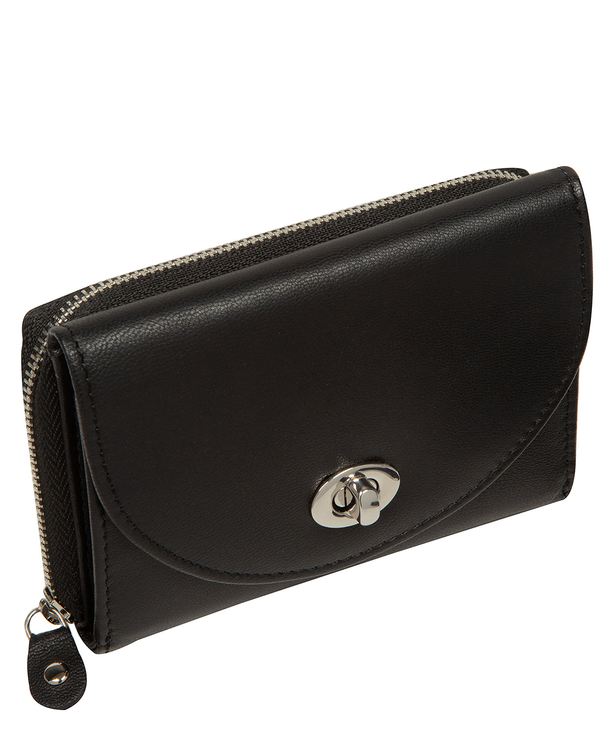 'Belle' Black Leather Purse