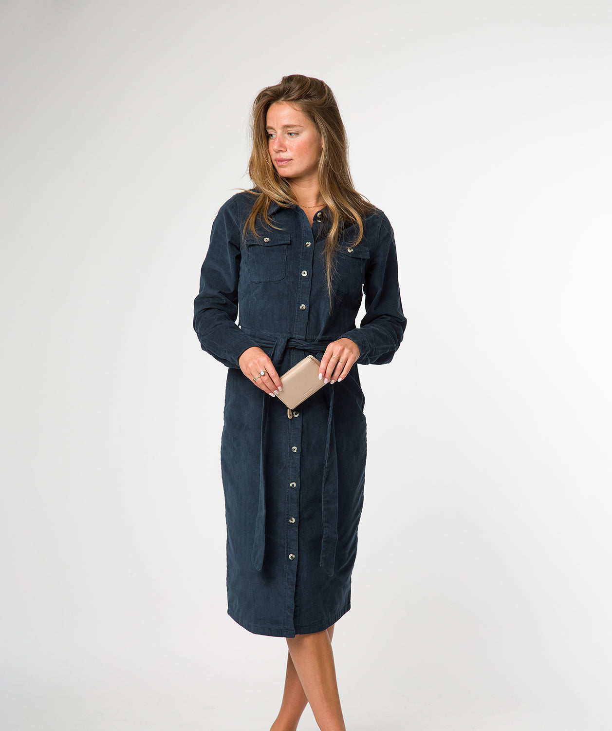 'Elise' Latte Leather Purse