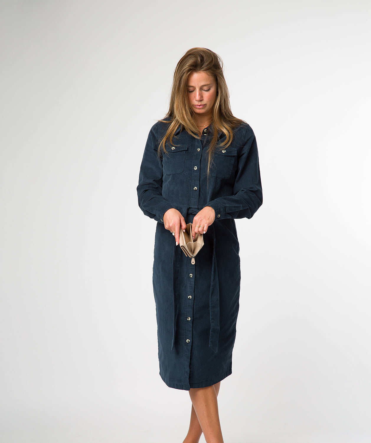 'Elise' Latte Leather Purse