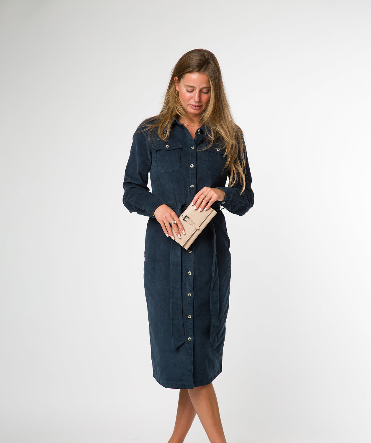 'Harriet' Latte Leather Purse