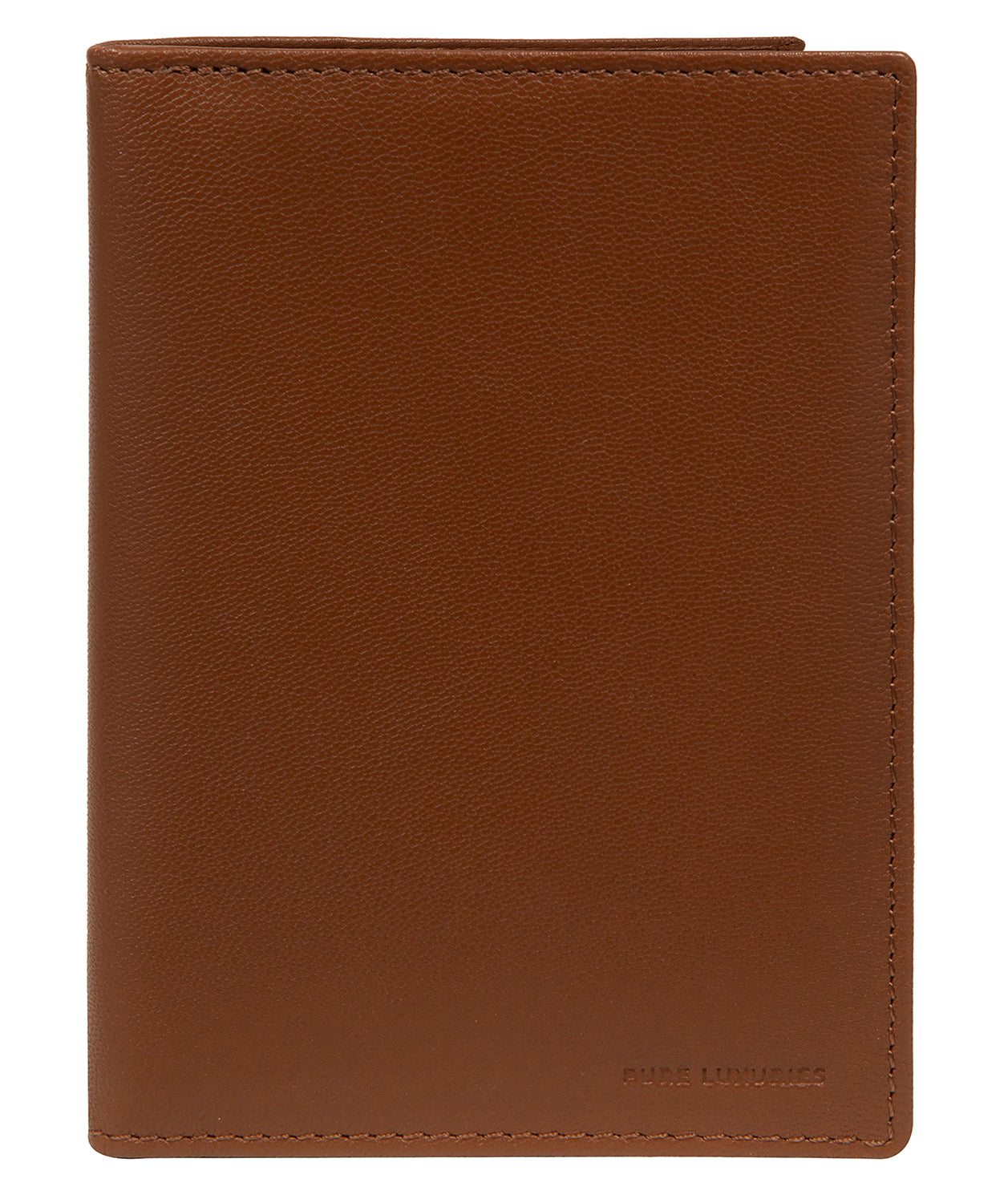 'Louis' Tan Leather Passport Holder