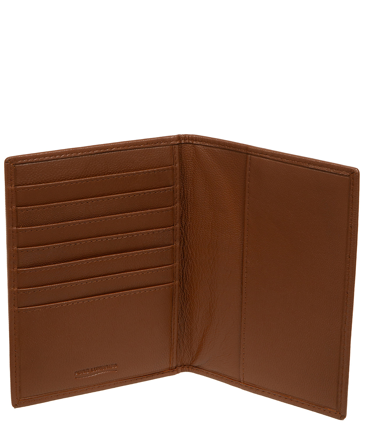 'Louis' Tan Leather Passport Holder