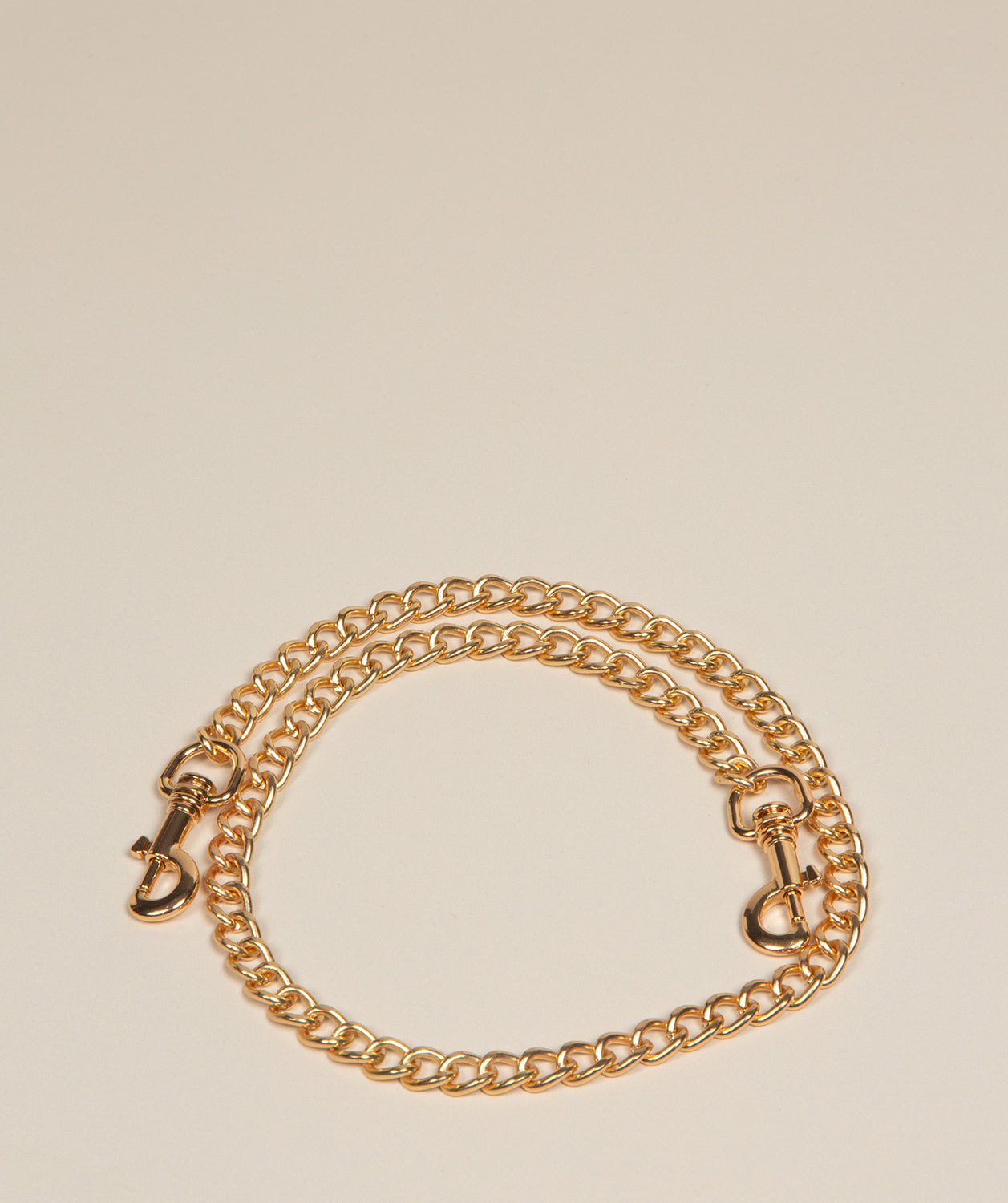 Strap Short Gold Oval Chain