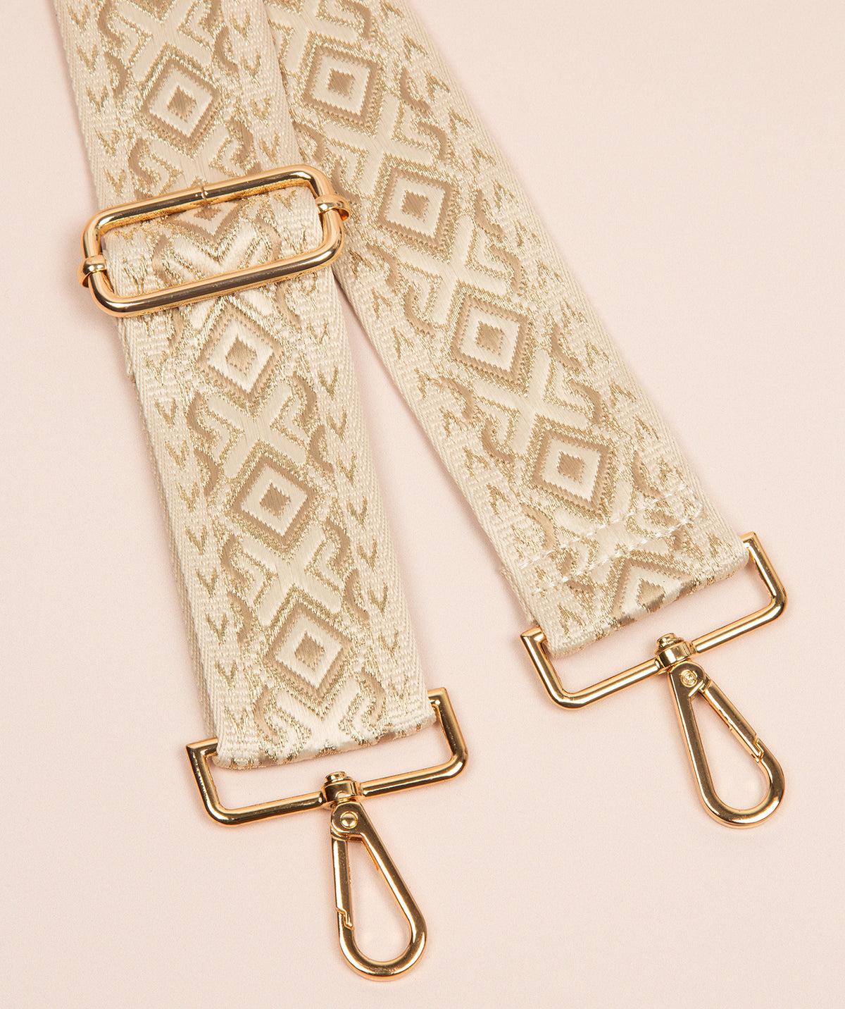 Strap Beige Diamond Mix with Gold Fittings