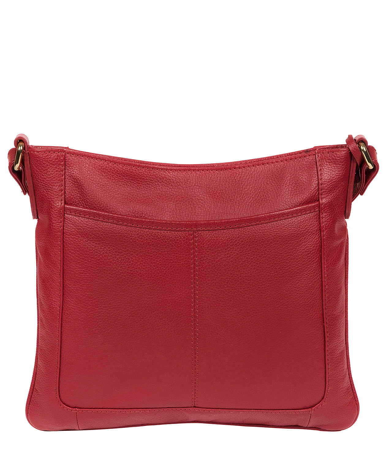 'Lewes' Deep Red Leather Cross Body Bag