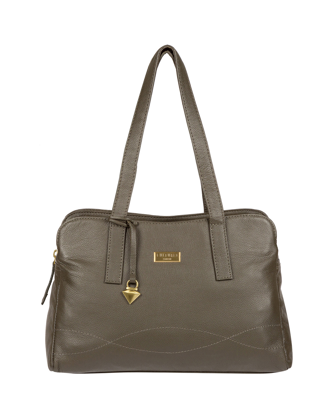 'Liana' Olive Leather Handbag