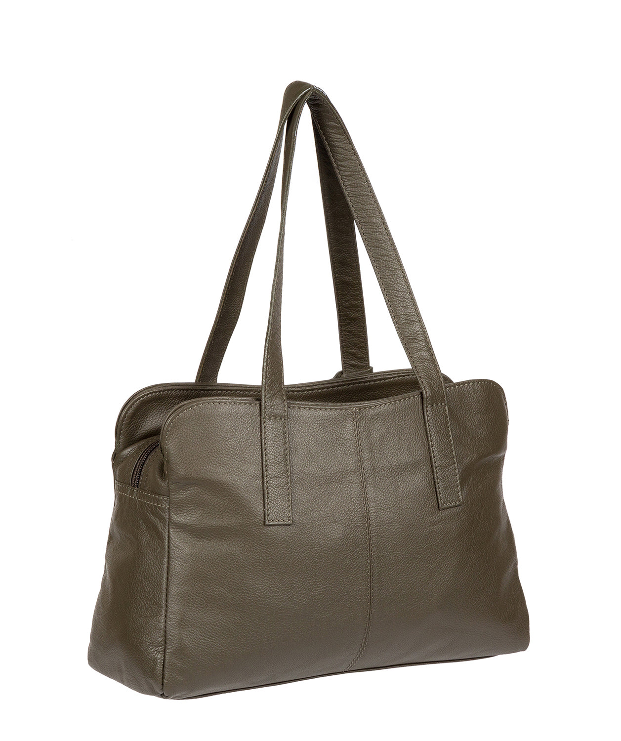 'Liana' Olive Leather Handbag