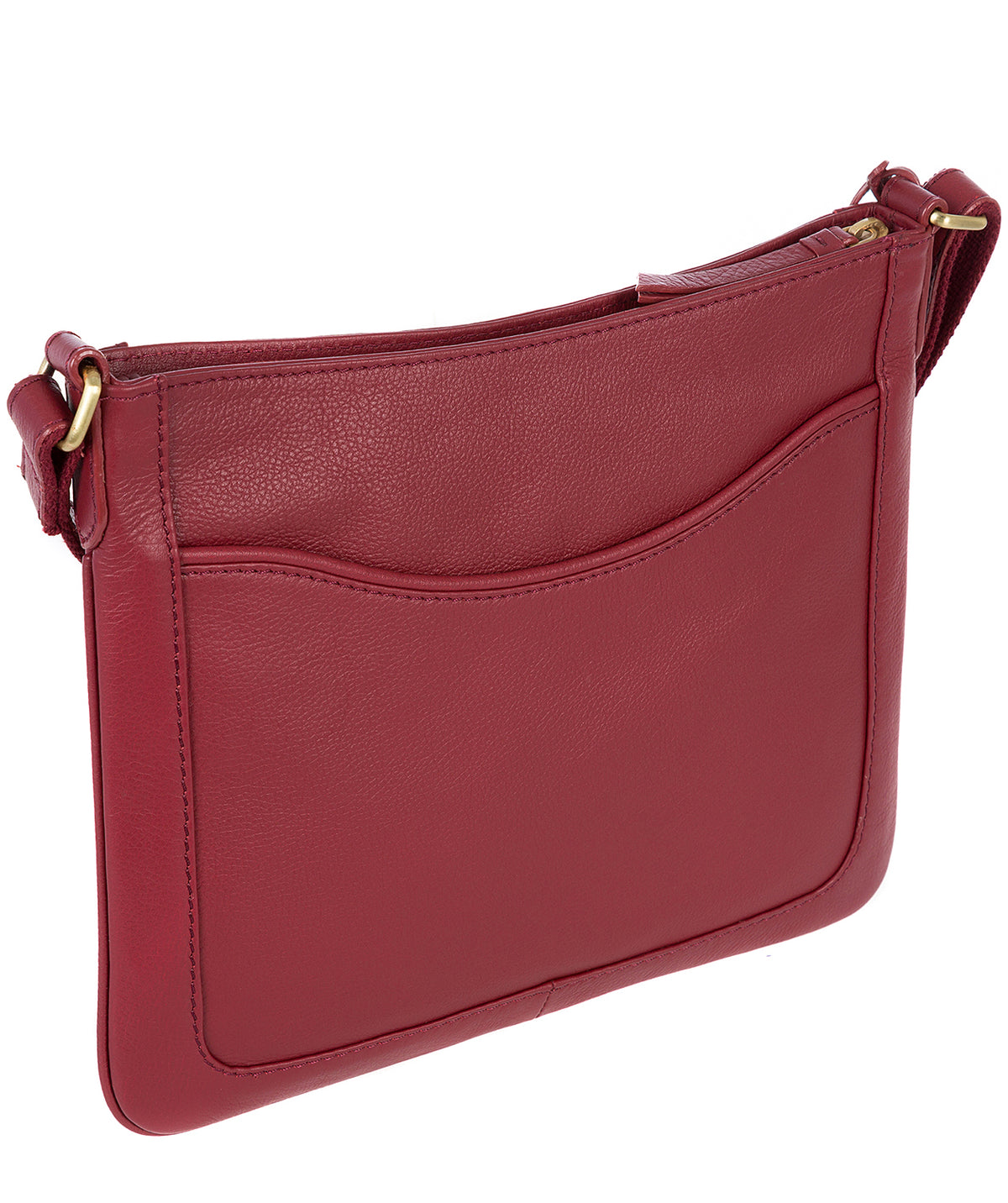 'Margo' Ruby Red Leather Cross-Body Bag