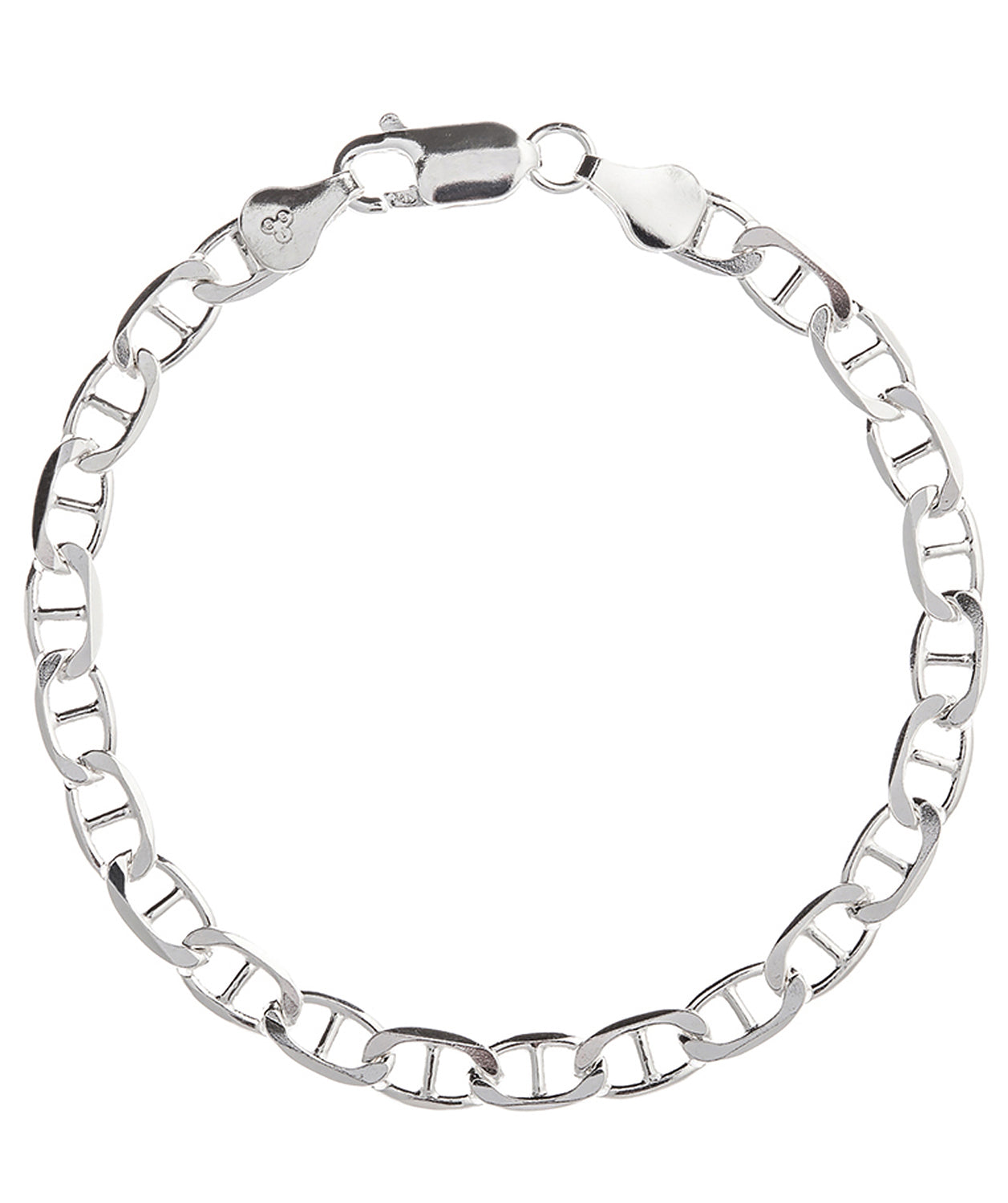 Gift Packaged 'Alex' Sterling Silver Flat Chain Bracelet