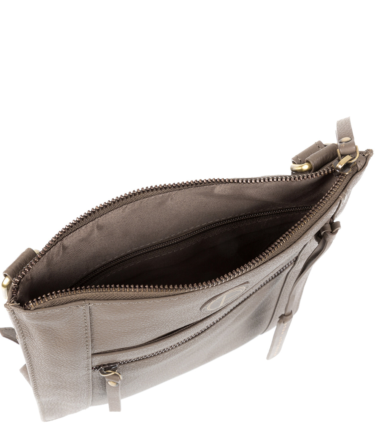 'Topaz' Taupe Leather Cross Body Bag