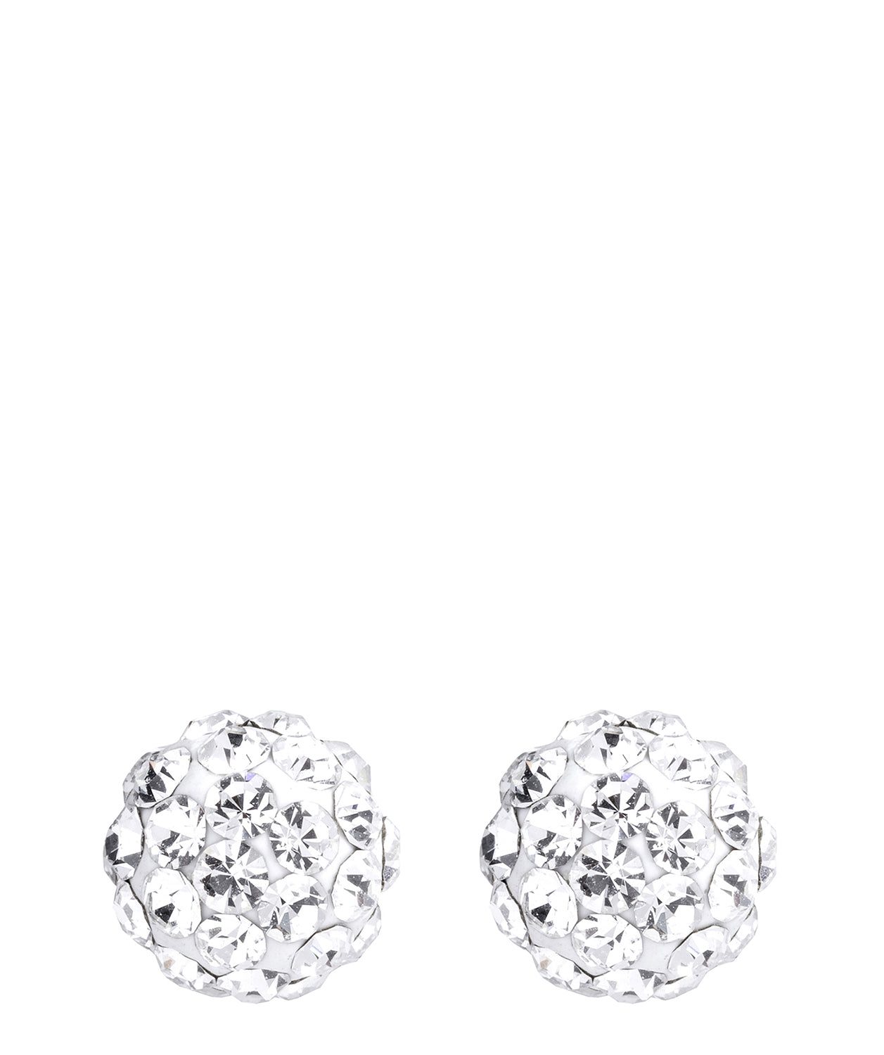 Gift Packaged 'Ercilia' Sterling Silver Crystal Globe Earrings