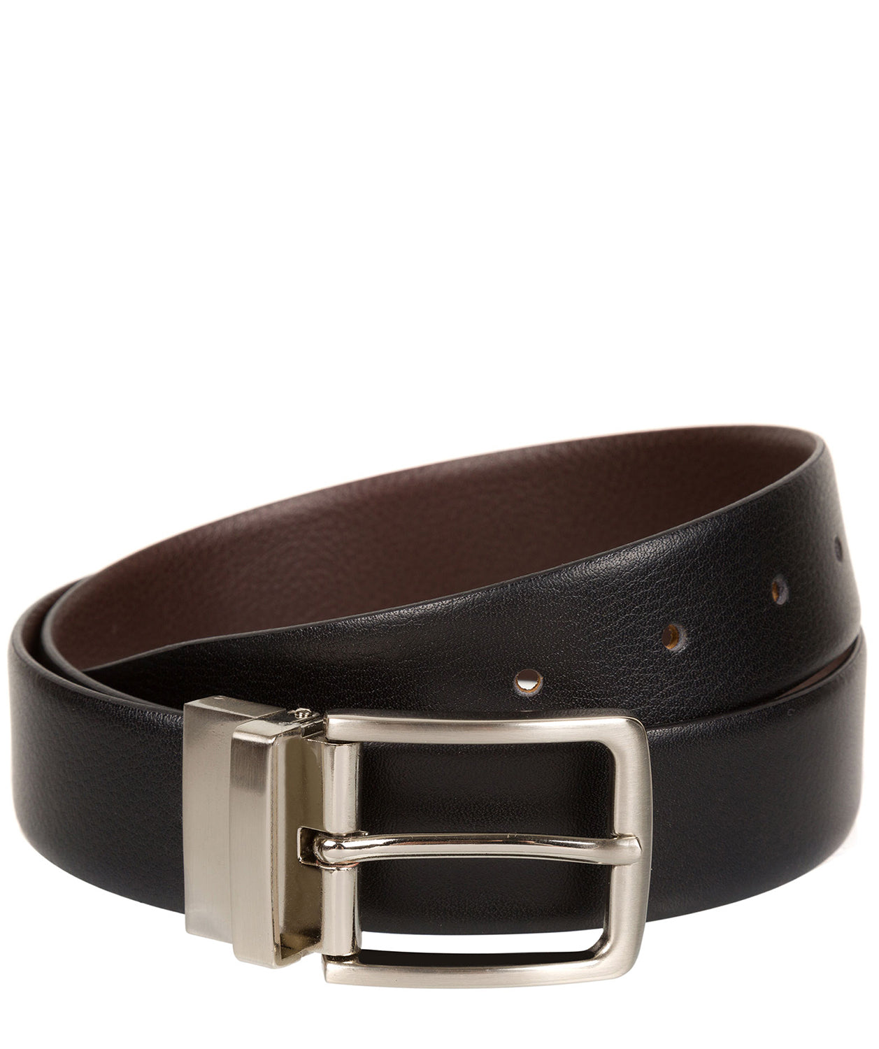 Black and Brown Reversible Pure Luxuries Leather Men's Belt